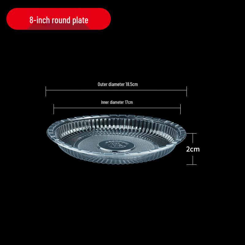 ZISIZ Small Disposable Round Plastic Plate