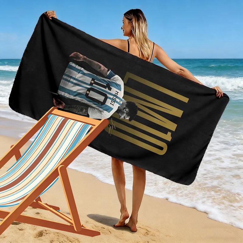 Asciugamano da Spiaggia con Stampa di Messi, Asciugamano Grande Morbido ad Asciugatura Rapida per Spiaggia Campeggio Nuoto