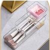 6Pcs Clear Desk Drawer Organizers Set Stackable Bathroom Storage Makeup Organizer Transparent Storage Box Bins Kitchen Gadget