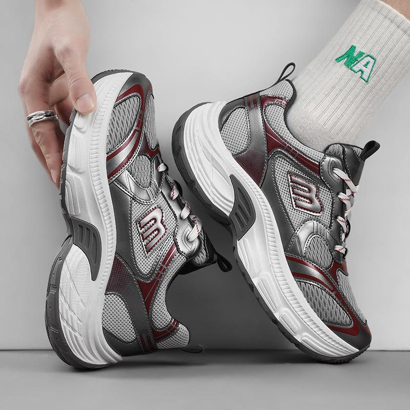 New Ins Dad Sneakers Trendy Shoes Korean Version Platform Student Breathable Mesh Shoes Men's Casual