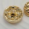 10PCS/Lot 15/18/23mm Gold Irregular Metal Button Rose Embossed Face Suit Sweater Sewing Button Accessories