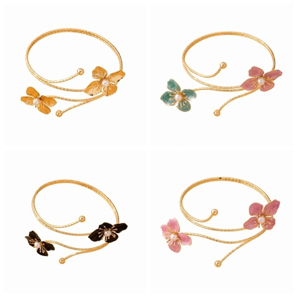 Tropföl Blumen Armband Buntes Armband Mode Offenes Armband Arm Zubehör