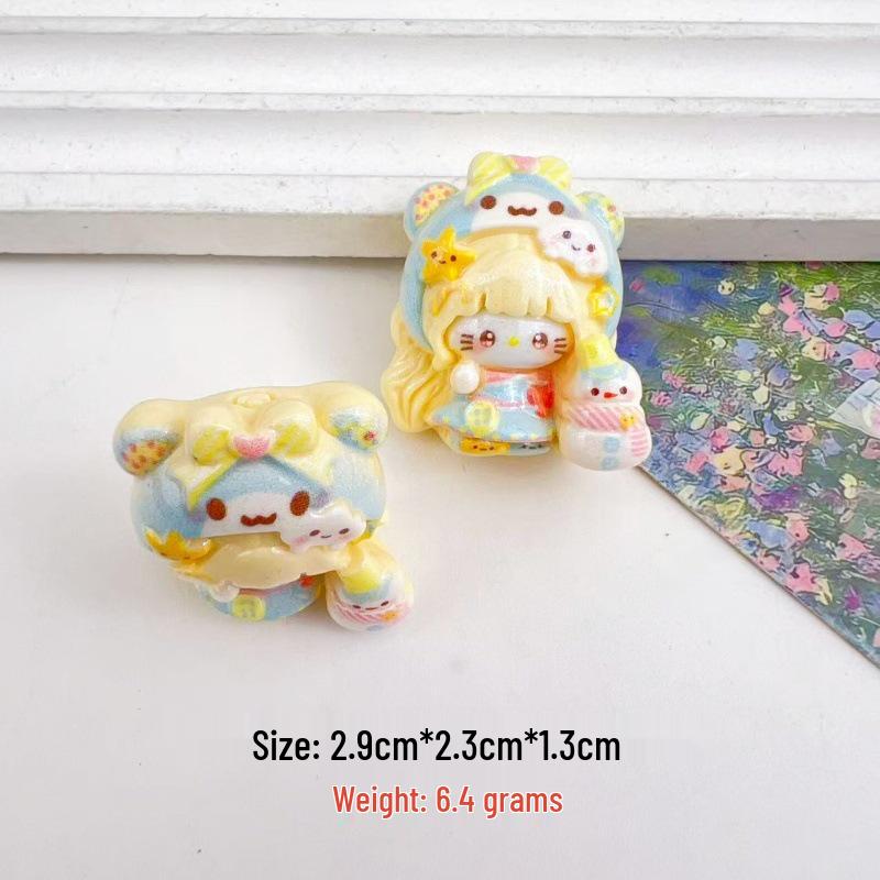 KT Cat DIY Resin Accessories: Cute Handmade Ornaments for Cream Glue, Hair Clips, Phone Lanyards, and Keychains.
