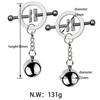 BDSM Bondage Sex Nipple Clamp Stainless Steel Breast Clamp Clips Metal Nipple Shaking Clamps Breast Clip Sex Slaves Sex Shop 18+