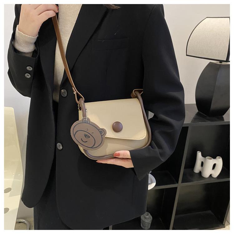 Popularna jednokolorowa torba retro, nowy trend, modna, jedno ramię, prosta torba kurierska, swobodna torba na siodło, damska torba