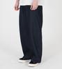 Beoteunseoul Curved Wide Denim Elastic Waist Pants [Deep Blue Indigo]