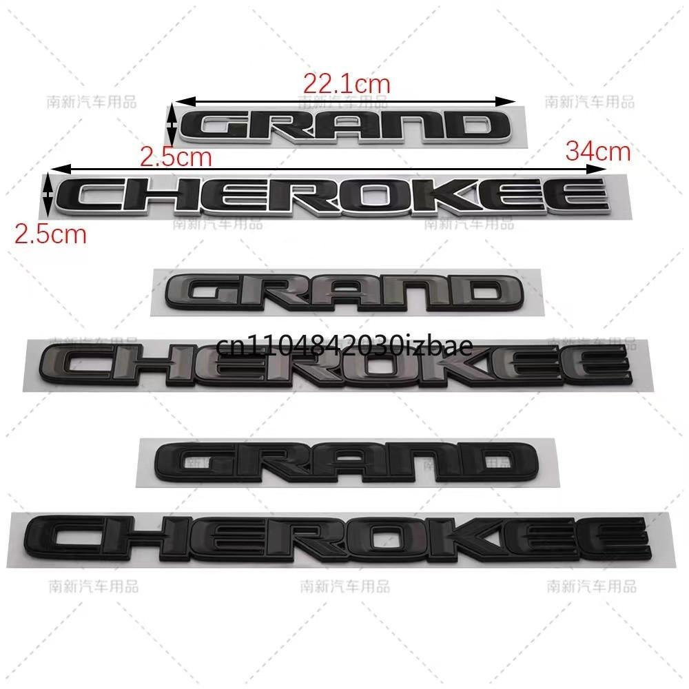 3D ABS Chrome Black Logo Grand Cherokee Emblem Letters Nameplate Car Door Badge Decal For Jeep Grand Cherokee Sticker Accessoies