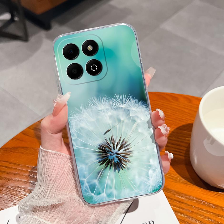 

Flower Case For Honor X6 X6a X6b X6c 4G Soft Silicone Clear Protective Bumper Cover For HonorX6 X6a X6b X6c Anti Scratch Fundas Honor X6b