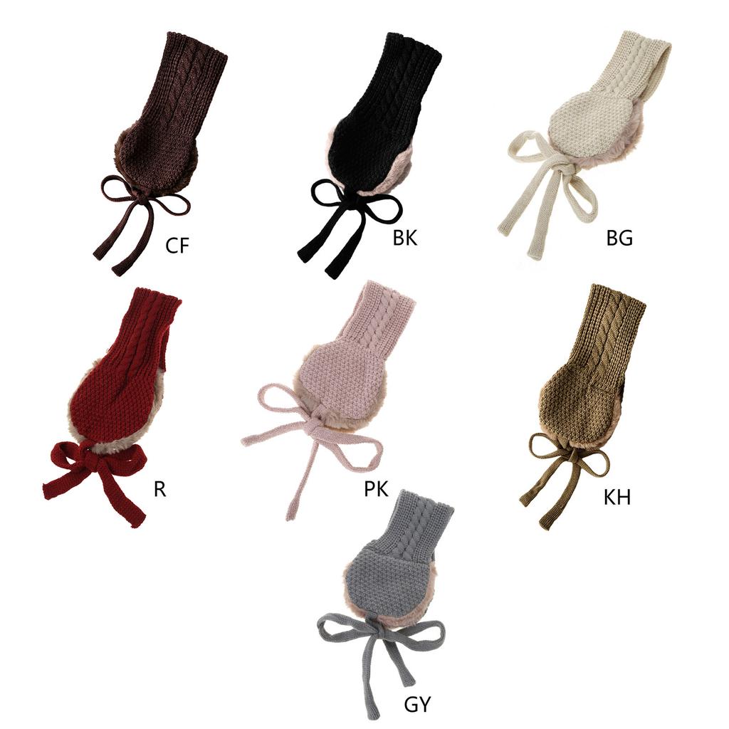 Miękka Elastyczna Zimowa Ciepła Opaska na Uszy z Warkoczem Szydełkowa Opaska na Uszy Dzianinowe Nauszniki dla Dzieci