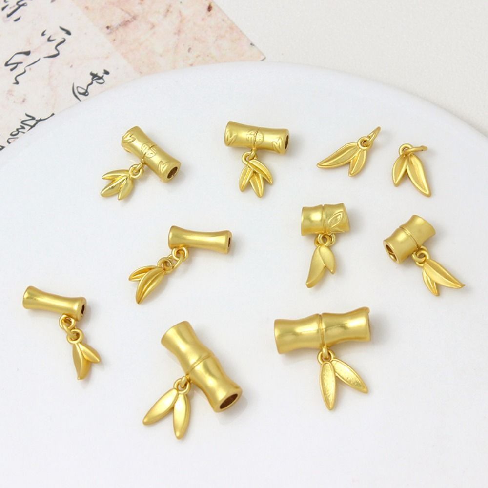 

2/10 шт. Винтажные бамбуковые бусины-разделители, антикварные золотые бусины-застежки, соединительные компоненты 2Pcs Style 3