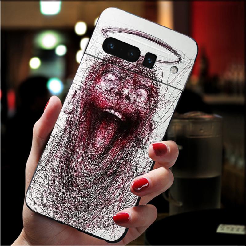 

Phone Case For Google Pixel 10 9 Pro XL 9A 8 7 6 Pro Pixel 8A 7A 6A Pixel 8 7 6 5 Demon Face Evil Ghost Case Google Pixel 7 Pro