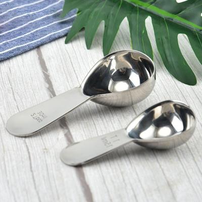 Kaffeelöffel mit Skala Messlöffel 304 Edelstahl Babymilch Gewürzlöffel Küchenzubehör