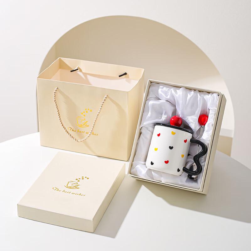 Nufeng Ceramic Heart Couple Mug Gift Set