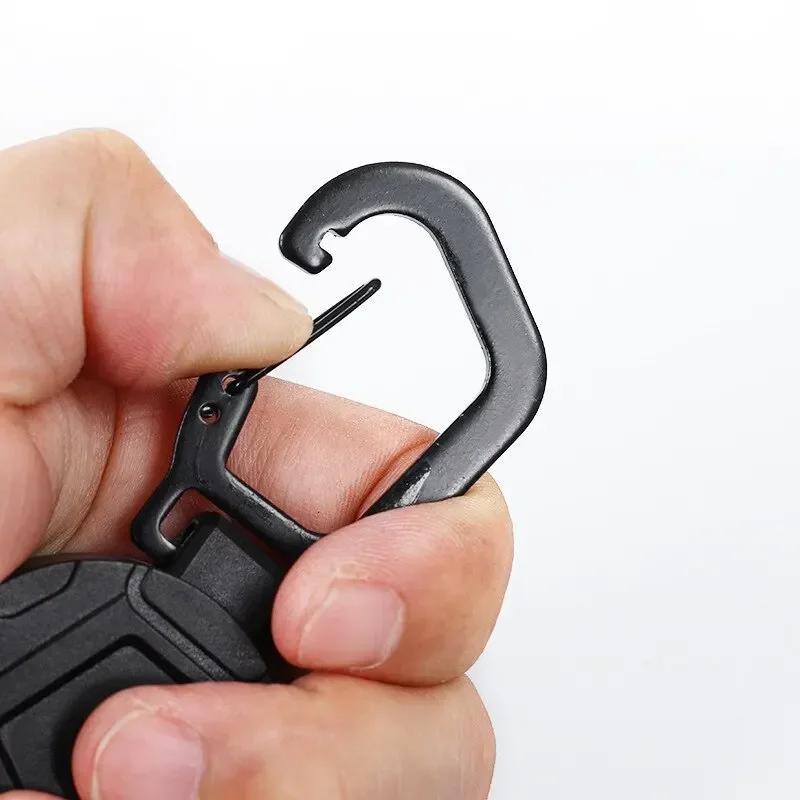 Simple and Practical Metal Car Pendant Outdoor Mountaineering Easy Pull Chain High Elastic Telescopic