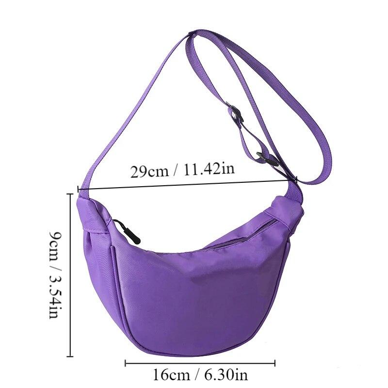 1pc Crossbody Dumpling Bag For Women Large Capacity Travel Solid Color Chest Bag Designed Ladies Daily Street Fanny Packs