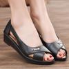 Order A Size Up Ladies' Summer New Model Shoes for Middle-aged Moms, Soft Bottom Slip- Durable Hollowed-out… More