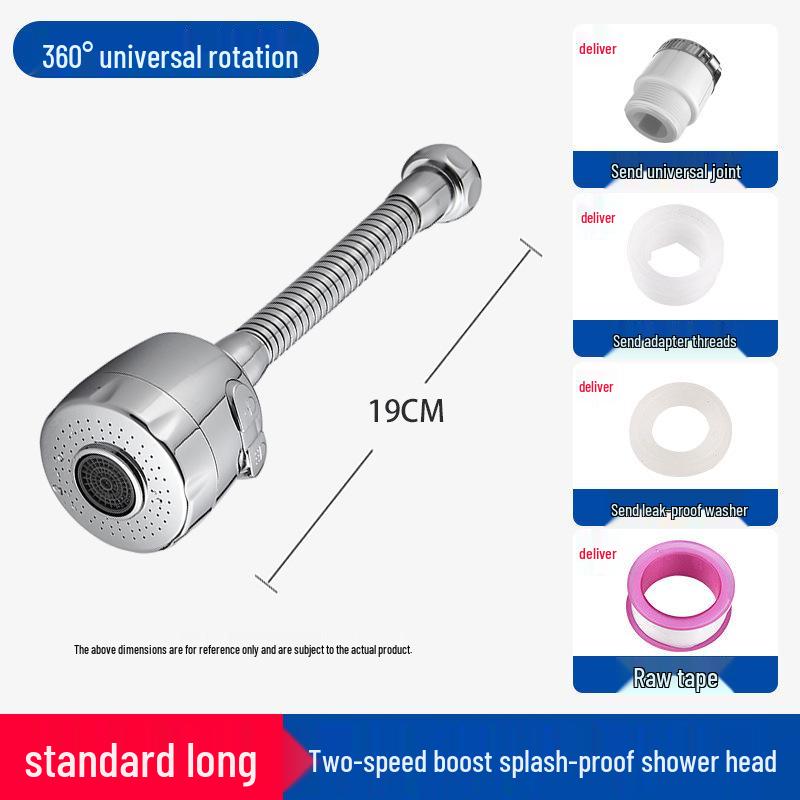 Universal Kitchen Faucet Swivel Extension: Splash-Proof Sink Booster & Water Purifier