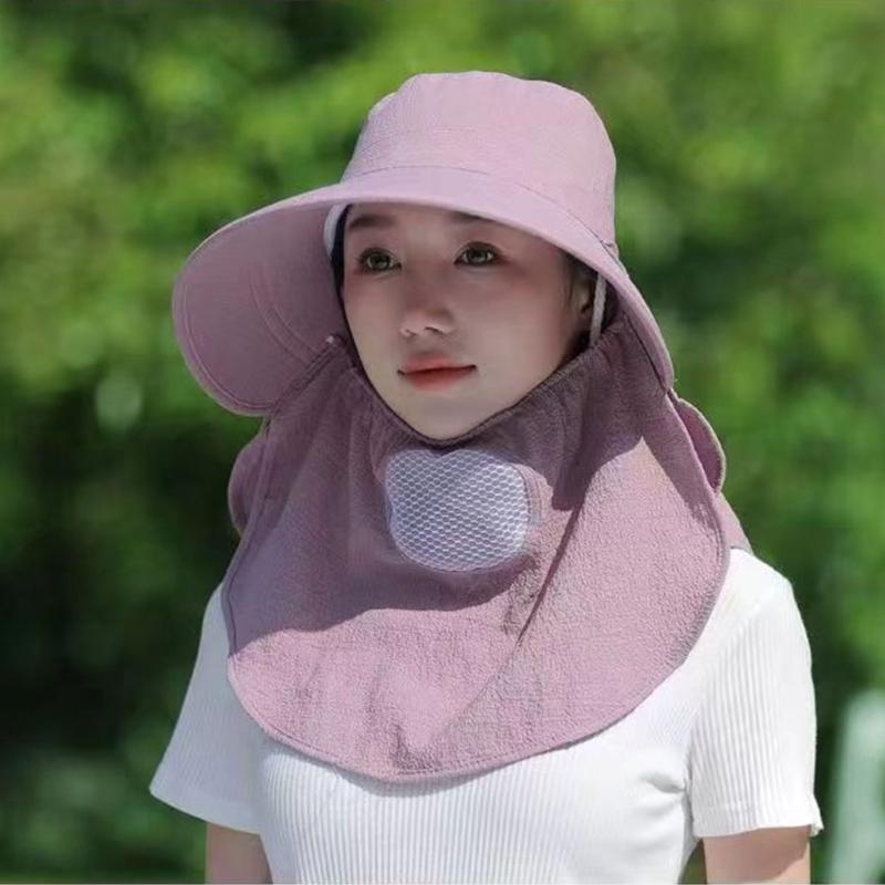 Moisture Wicking Ponytail Hat for Teens Adult Sunproof Holiday Hat with Face Cover Sun Hat Comfortable Cycling Hat