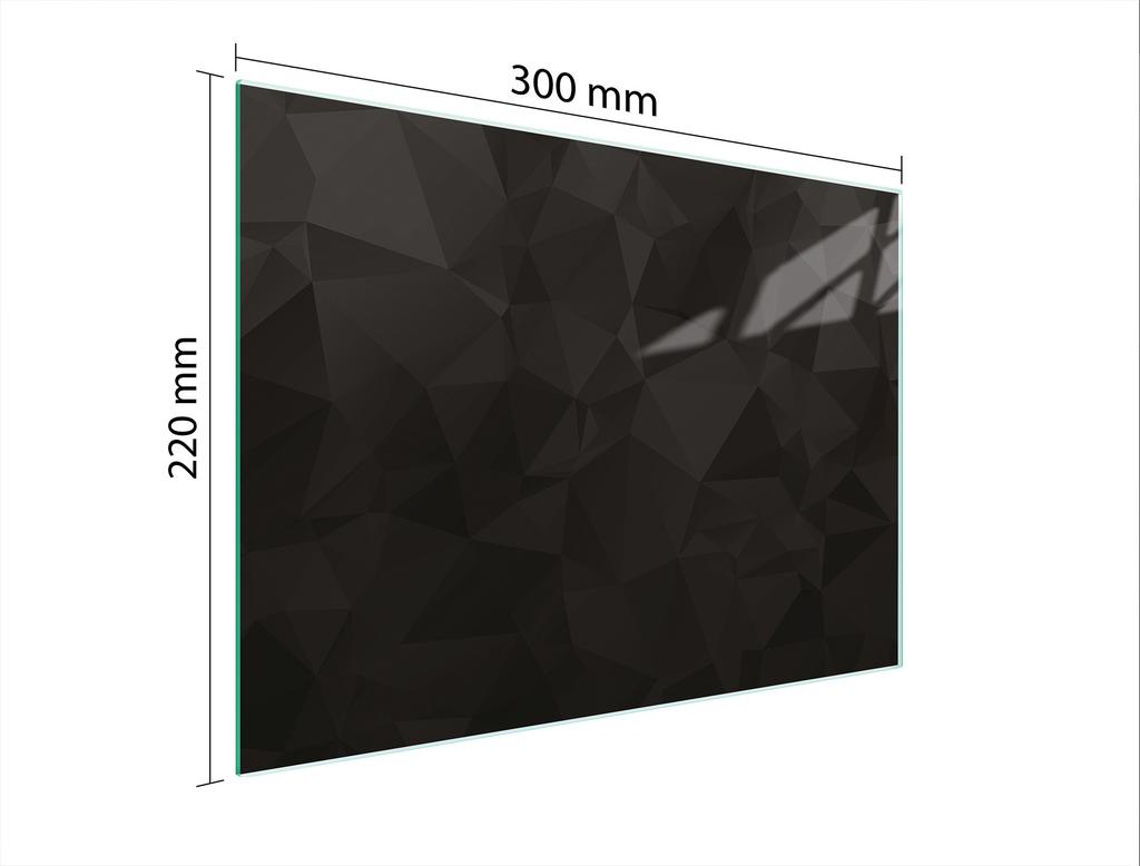 SKLENĚNÁ PRKÉNKO 30x22 ČERNÉ