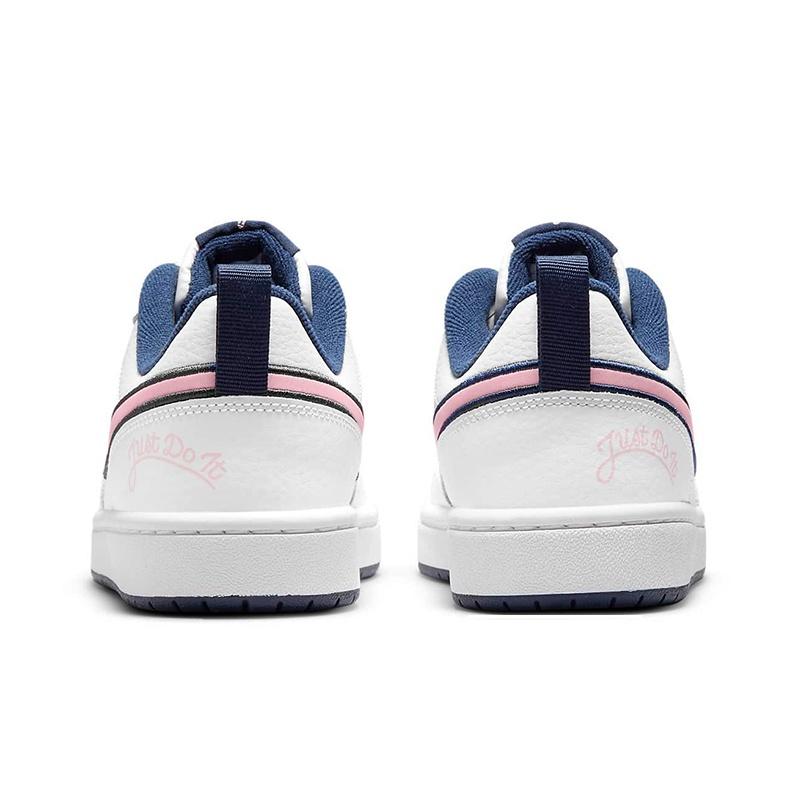 Nike Court Borough Low 2 SE Leather Casual Comfortable Slip-Resistant Lightweight Shock Absorbing Low-Top Kids Skate Shoes Kids sneaker DB3090-100