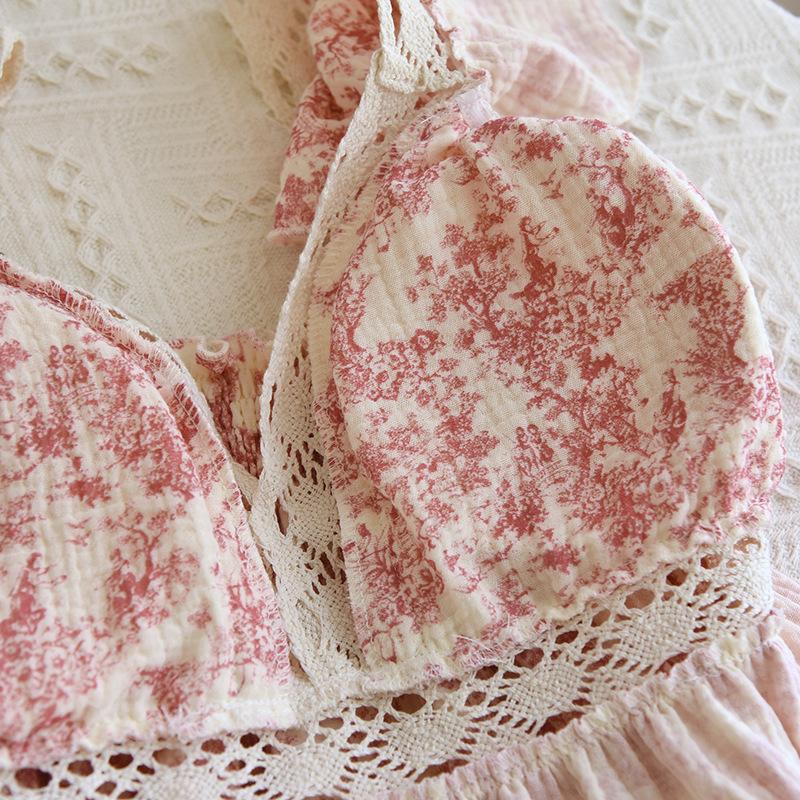 Cămașă de noapte de vară fără mâneci Rochie de noapte Femei Pijamale Bumbac Pur Rochie Pijamale Femei Îmbrăcăminte de noapte Gât în V Rochie de casă