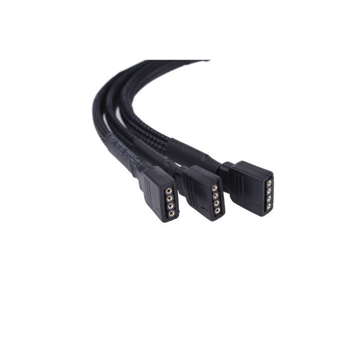 Alphacool Y-Kabel RGB 4pol auf 3x 4pol 30cm inkl. Stecker - Noir 18538