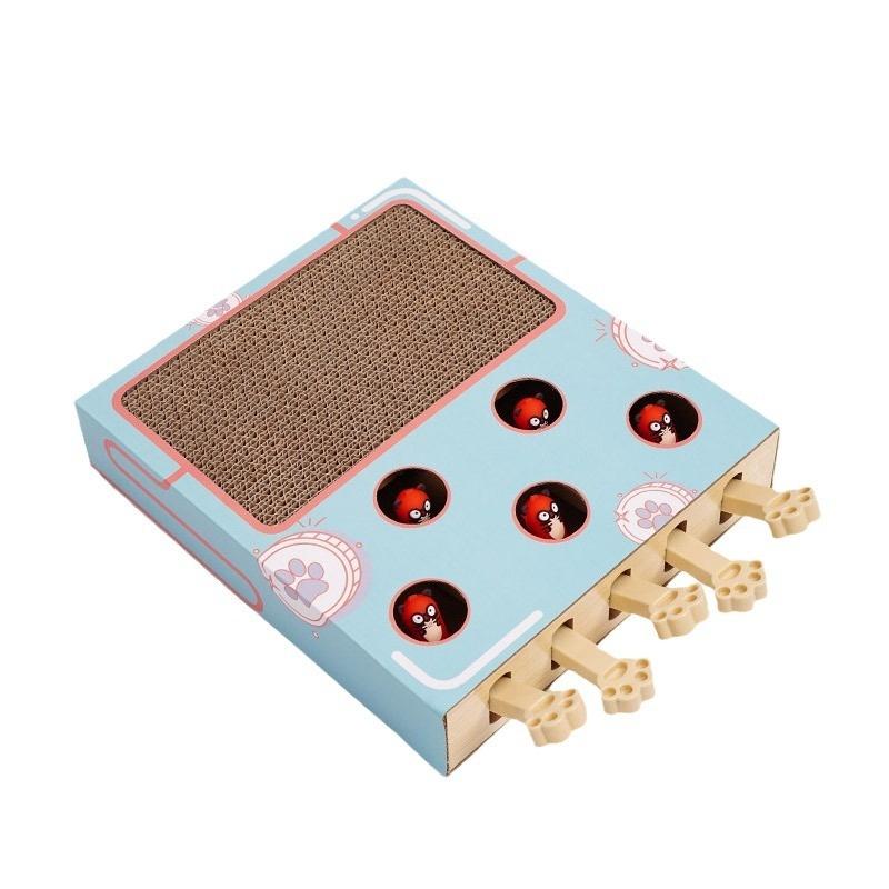 

Cat Toy Whack-a-Mole Cat Scratching Board Toy Grinding Claw Rest Play Funny Cat Interactive Multifunctional Cat Supplies
