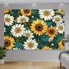 1pc Sunflower Print Tapestry, Polyester Fabric, Machine Washable, Suitable for Bedroom and Living Room Decoration.