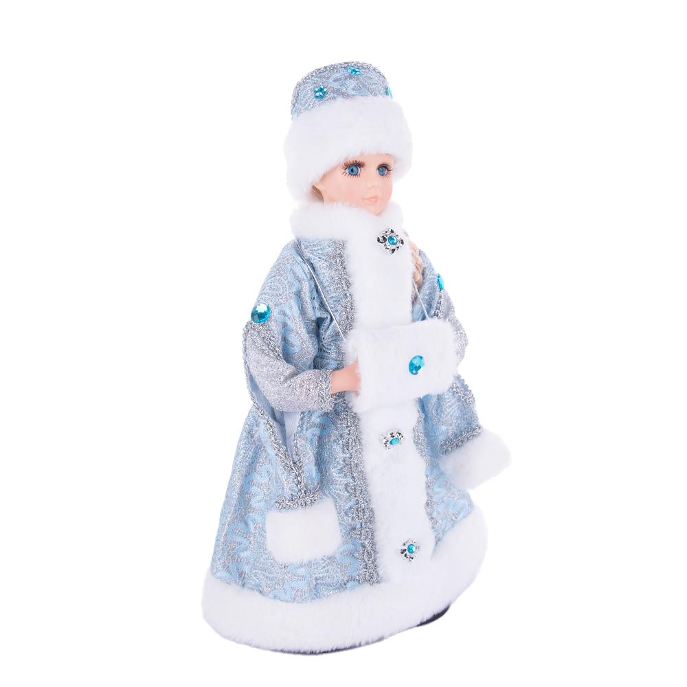 Ice Blue & Silver Pattern Snegurochka Plush Ornament