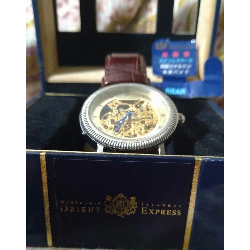 Used ORIENT EXPRESS NOSTALGIE ISTANBUL Double-Sided Skeleton Automatic Watch Genuine Leather Band
