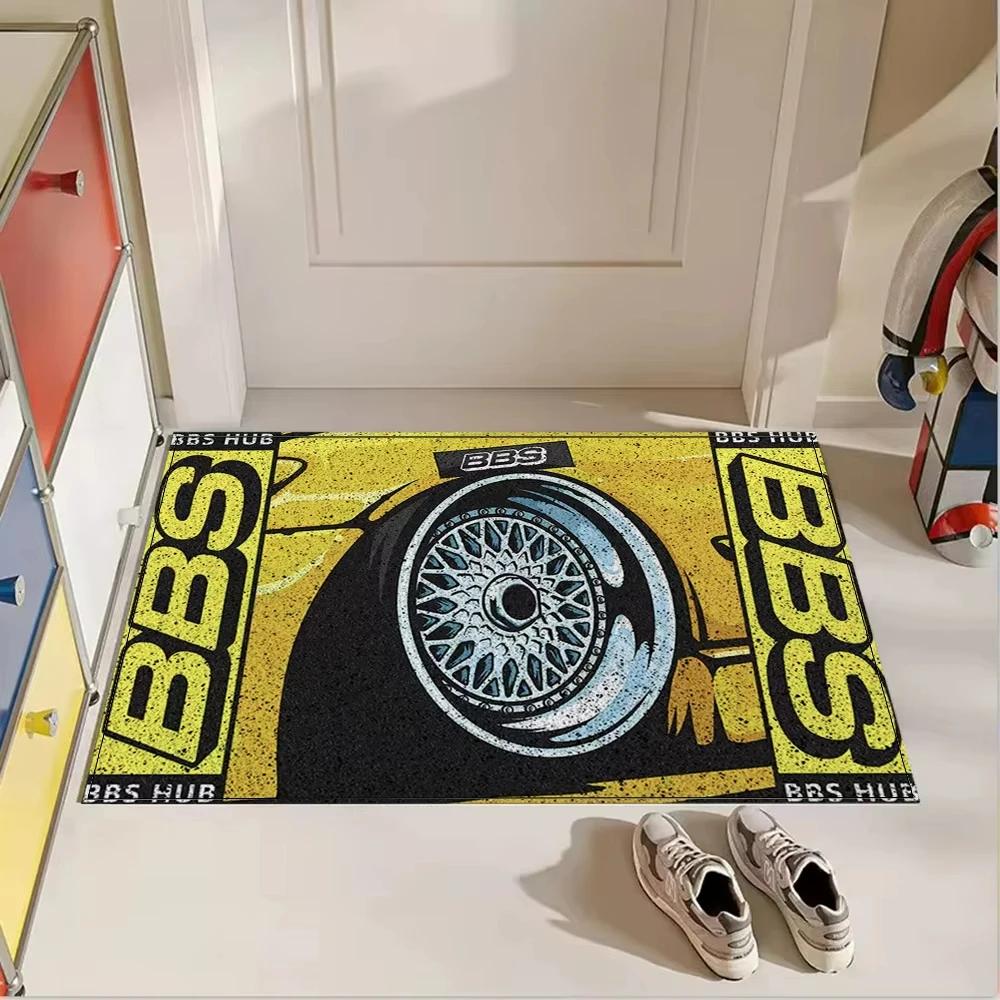 

Stylish BBS Design Floor Mat Carpet for Living Room Sofa Chairs Area Decor Bedroom Non-Slip Bedside Rug Exterior Entry Doormat 40x60cm