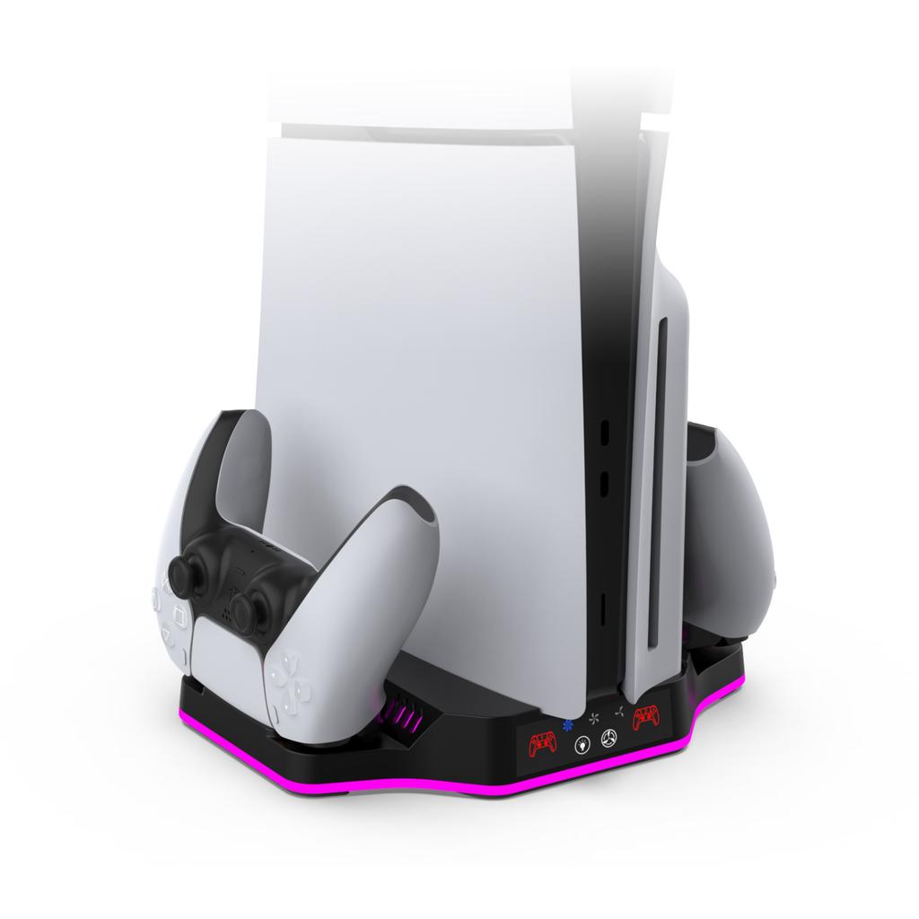 Wielofunkcyjna podstawa chłodząca z stacją dokującą do ładowania konsoli PS5 Slim