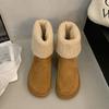 Winter Lolita Boots Round Toe Plush Sexy Thigh Flat Bottomed Women Warm Padded Thickened Footwear Shoes Australia Elegant Fur Boots
