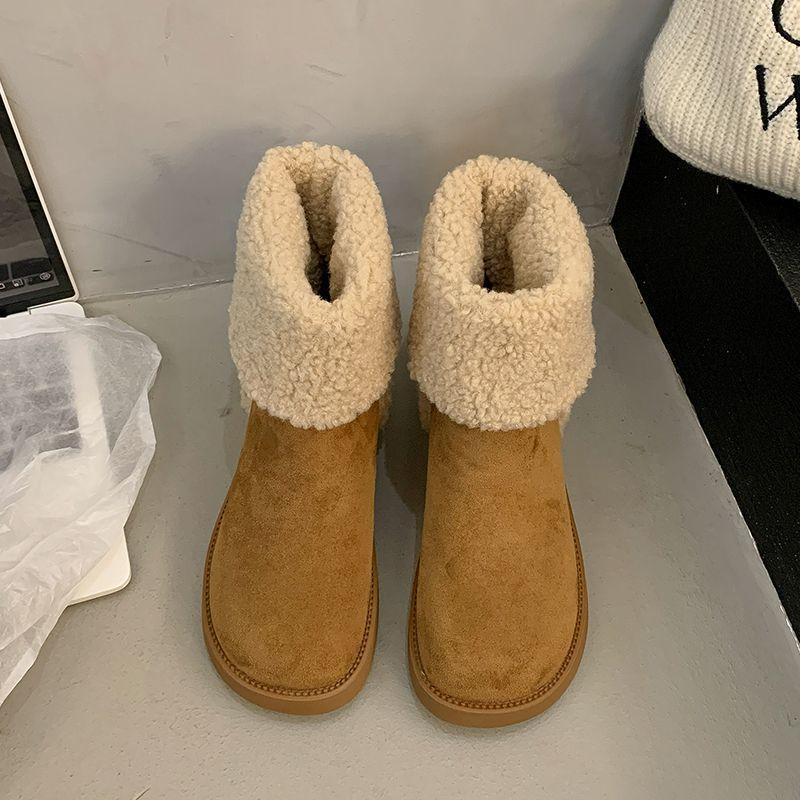 Winter Lolita Boots Round Toe Plush Sexy Thigh Flat Bottomed Women Warm Padded Thickened Footwear Shoes Australia Elegant Fur Boots
