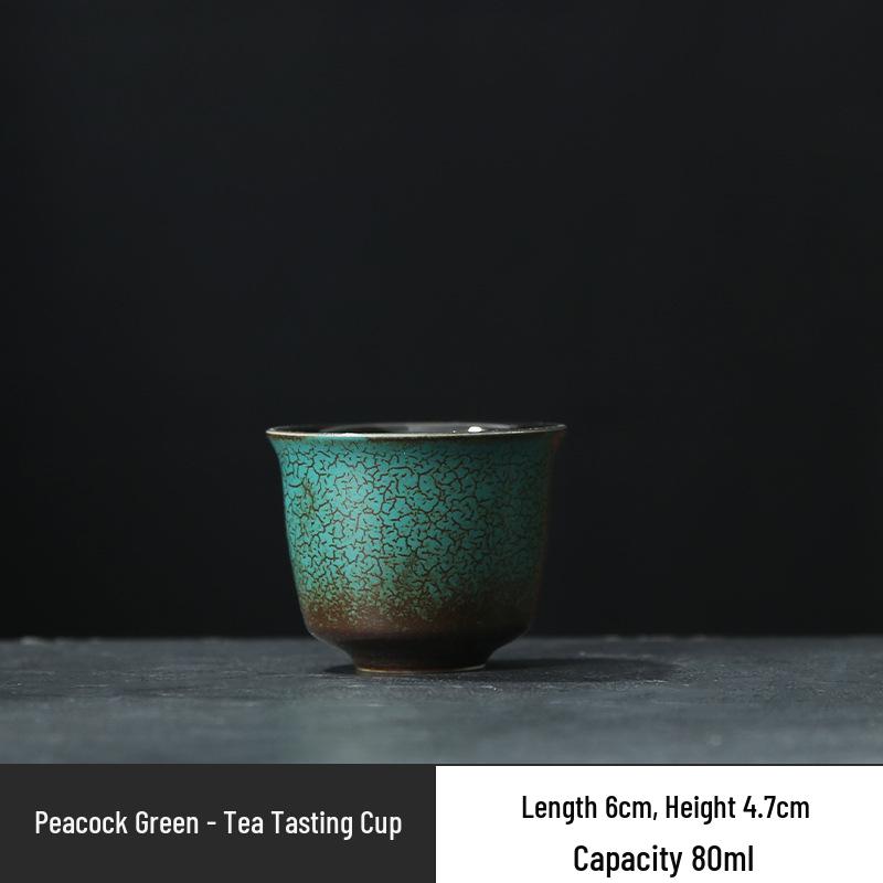 Retro Japanese Green Glaze Teapot with Side Handle - Ceramic Kung Fu Tea Set for Home Use