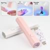 Mini Portable UV Nail Lamp Quick Dry Foldable Stand 2000mAh Long Battery for Home Travel Nail Art Beginners
