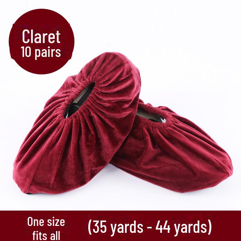 Durable Non-Slip Flannel Shoe Covers for Reusable Indoor Use - Ideal for Kids, Guests, and Students