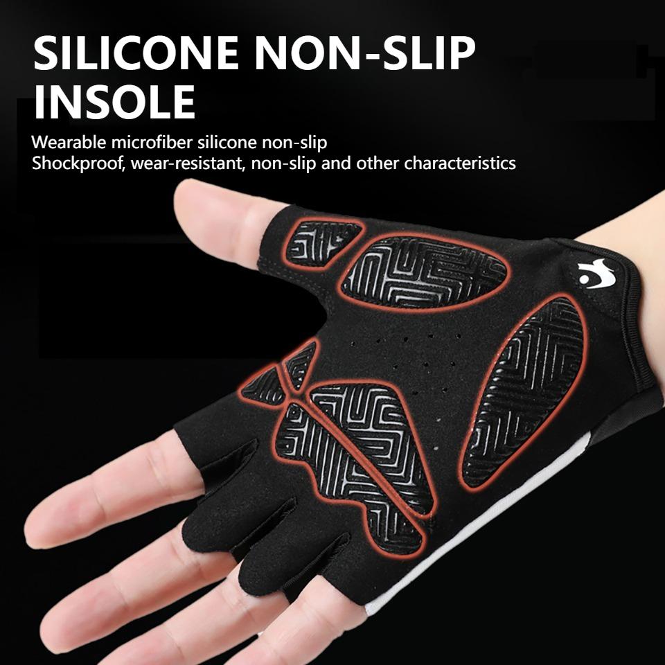 GETINFIT 1Pair Half Finger Cycling Gloves Non slip Breathable New Summer Outdoor Sports Bicycle Riding Gloves Men Women Unisex