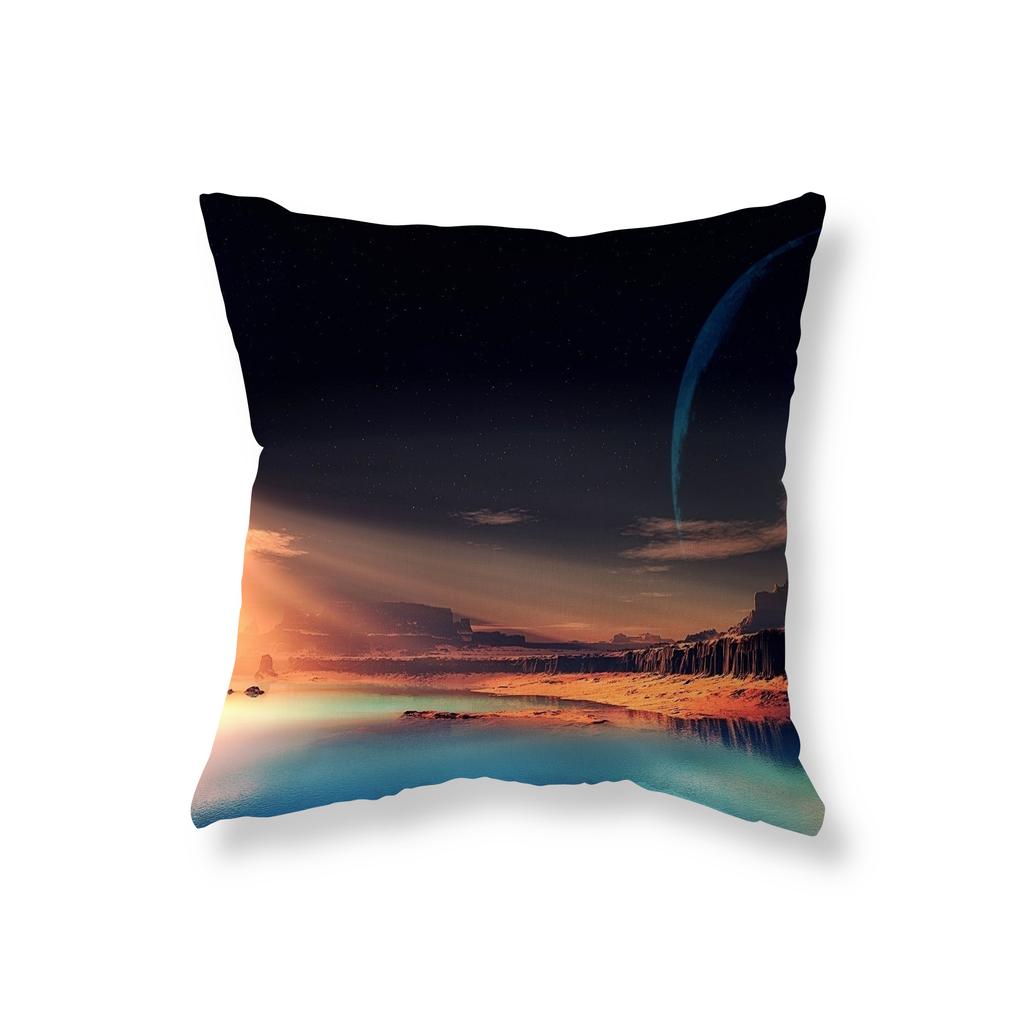 Natural Landscape Starry Sky Landscape Pillow Cover Sofa Decorative Pillow Cover Chair Cushion Cover Room Home Decoration