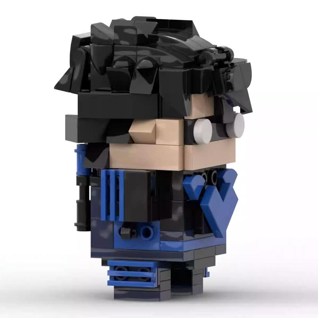 Modelo de personagem de animação Nightwing MOC Brickhead Building Block Model Building Toy Gift