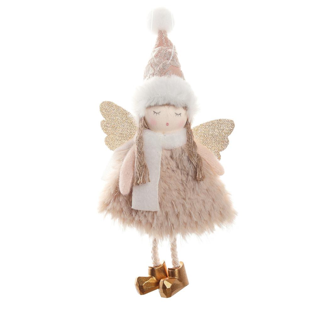 New Christmas plush angel girl pendant children's cute doll Christmas tree decoration pendant small pendant