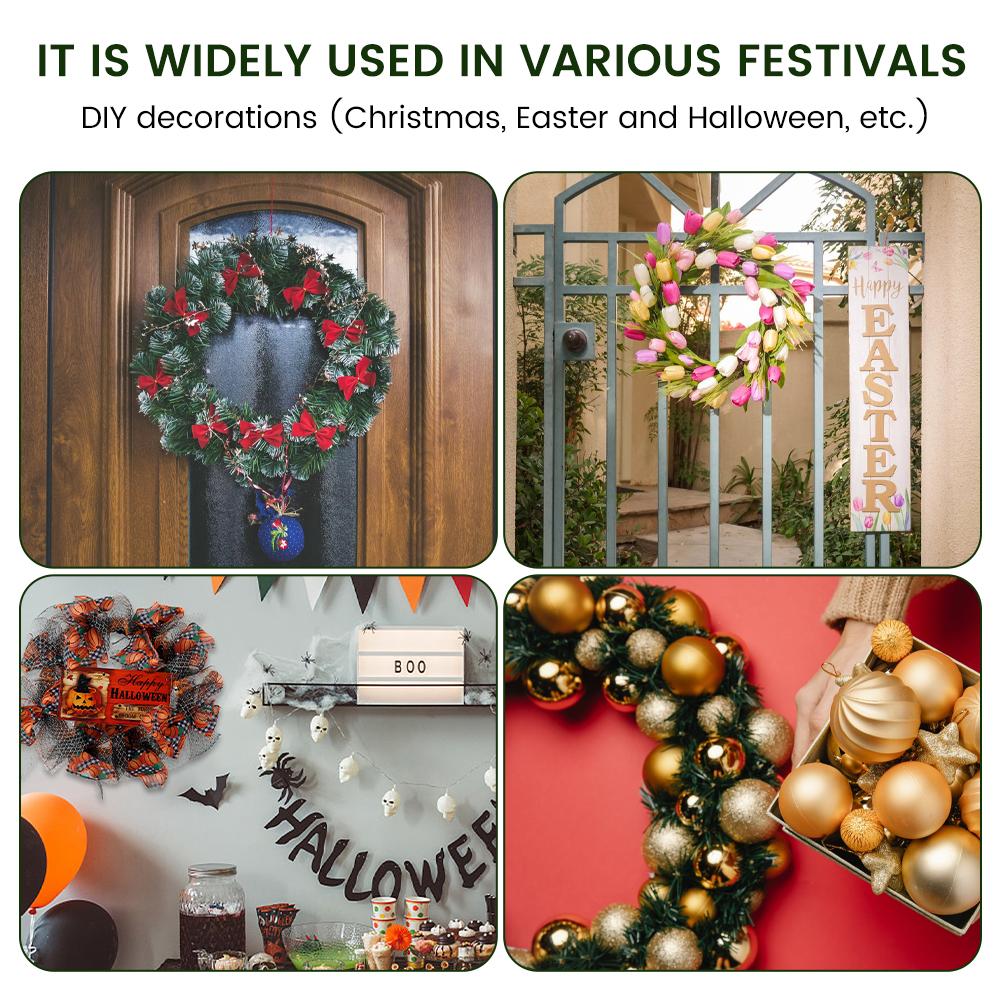 Natural Wreath 25/30cm Retro Christmas Rattan Wreath Rings for Wall Decor Rattan DIY Door Hanger for Home Wedding Fall Decor