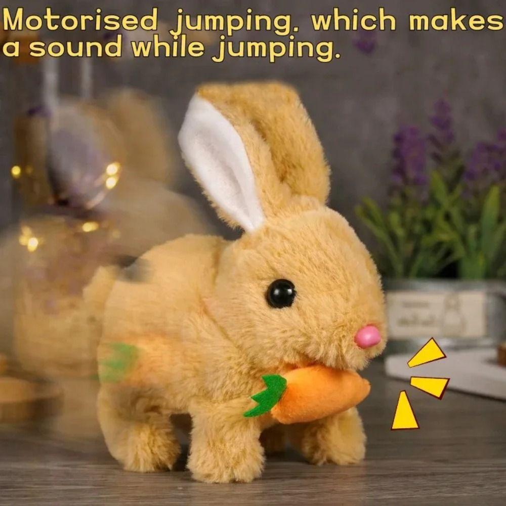 Stuffed Animal Electric Toy Rabbit Wiggle Ears Walking Wiggle Rabbit  Kids Toy