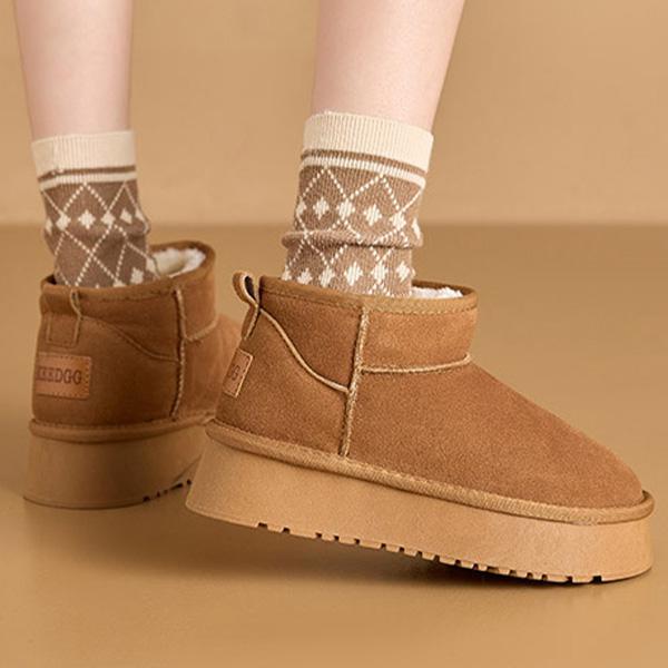 Winter Suede Thick-Sole Snow Boots Fleece-Lined Thickened Cotton Boots Casual Cotton Boots