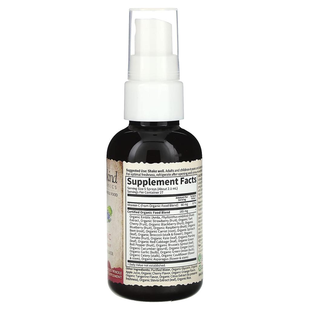 Garden of Life, MyKind Organics, Spray de Vitamine C Bio, Cerise-Mandarine, 2 fl oz (58 ml)