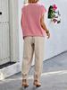Women's Summer Round Neck Casual Short Sleeve Loose Slimming Sweater