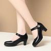 Cheongsam Shoes Model Show High Heels Thick Heels Women's Shoes Waterproof Platform Women's Single Shoes Black Work Shoes