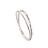 Double Ring Bamboo Bracelet Women's Versatile Bracelet White Copper Silver Plated Sansheng III Bracelet Niche Design
