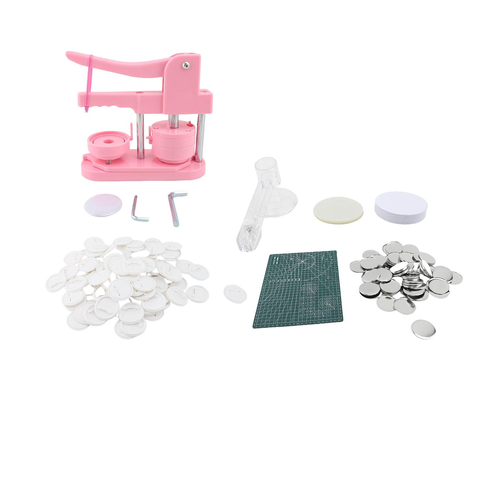 Button Maker NaMachine   Round Pin Kit Badge Button Maker Press NaMachine with Button Film Blank Paper   Cutter