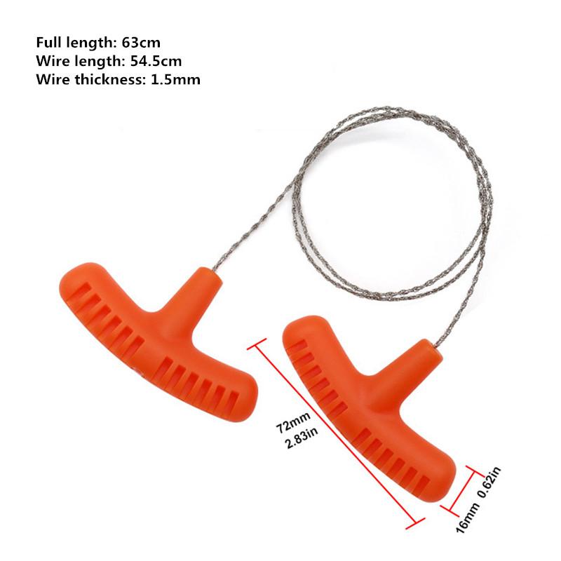 Fierăstrău Portabil Mini din Sârmă Inoxidabilă, Salvare, Urgență, Camping, Supraviețuire, Exterior, Puternic, de Buzunar, Lanț, Cablu de Mână, Fierăstrău cu Sârmă